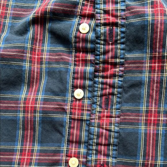 Men's Blue and Red Plaid Shirt - Picture 4 of 5